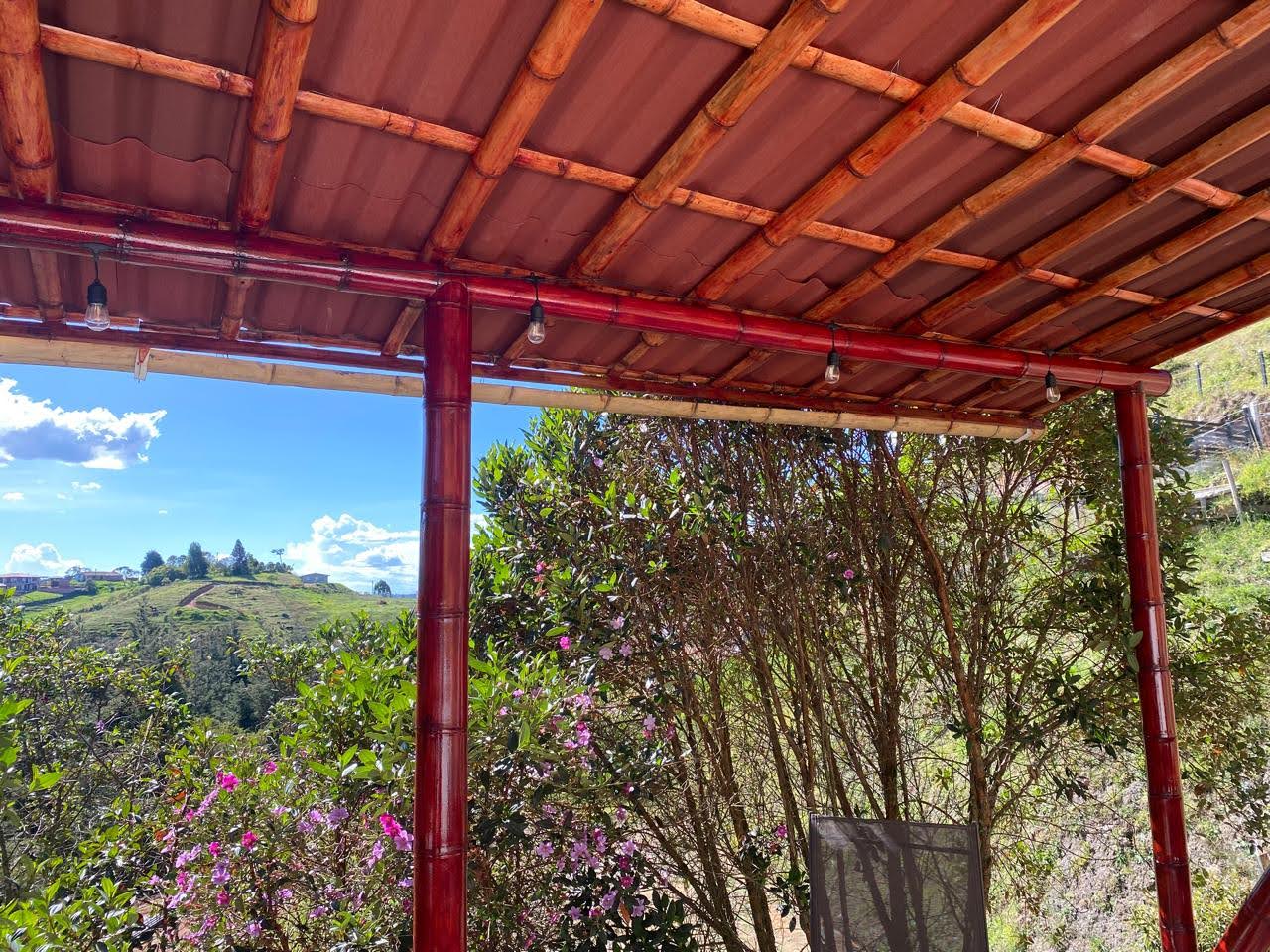 Terraza de la cabaña